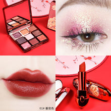 Load image into Gallery viewer, Brand High-end Luxury Chinese Style Cosmetics Set Glitter 9 Colors Eyeshadow Palette Velvet Pigment Nude Matte Lipstick Kit