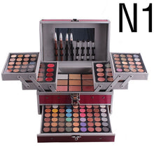 Load image into Gallery viewer, MISS ROSE cosmetic case aluminum makeup set matte shimmer eye shadow,concealer,lipgloss,blush powder,eyebrow,lip eye liner pen