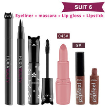Load image into Gallery viewer, 4pcs/set Cat Makeup Sets Including Lipstick, Eyeliner,Mascara, Eyeshadow, Makeup Kit Women Cosmetics Bag for Gifts