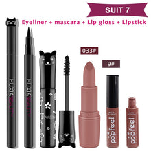 Load image into Gallery viewer, 4pcs/set Cat Makeup Sets Including Lipstick, Eyeliner,Mascara, Eyeshadow, Makeup Kit Women Cosmetics Bag for Gifts