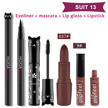 Load image into Gallery viewer, 4pcs/set Cat Makeup Sets Including Lipstick, Eyeliner,Mascara, Eyeshadow, Makeup Kit Women Cosmetics Bag for Gifts