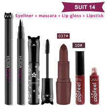 Load image into Gallery viewer, 4pcs/set Cat Makeup Sets Including Lipstick, Eyeliner,Mascara, Eyeshadow, Makeup Kit Women Cosmetics Bag for Gifts