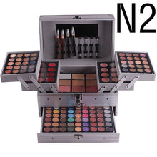 Load image into Gallery viewer, MISS ROSE cosmetic case aluminum makeup set matte shimmer eye shadow,concealer,lipgloss,blush powder,eyebrow,lip eye liner pen