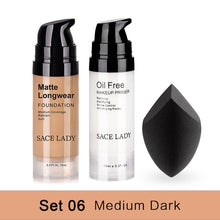 Load image into Gallery viewer, SACE LADY Professional Makeup Set Matte Foundation Primer Base Make Up Kit Oil-control Pores Liquid Cream Brand Cosmetic Puff